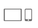 Icon von einem Tablet und einem Smartphone