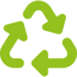 Grünes Icon eines Recycling-Symbols