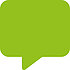 Grünes Icon einer einer Sprechblase