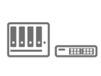 Icon von einer Switch und einem Storage